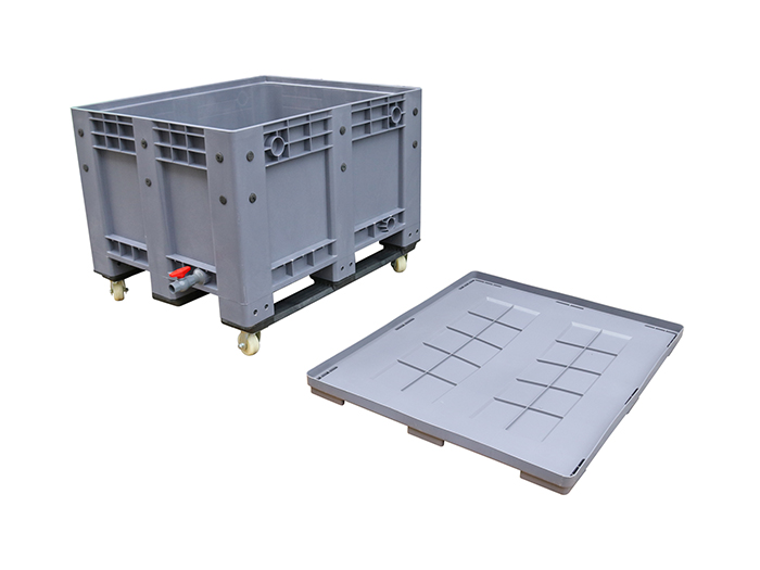 1200－1000－760一体卡板箱带盖带轮和气阀