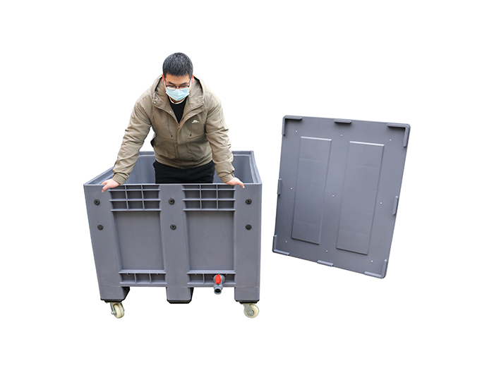 1200－1000－760一体卡板箱带盖带轮和气阀