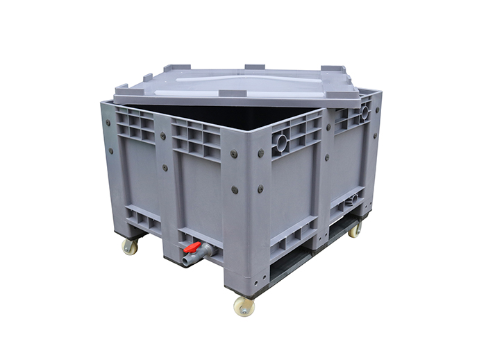 1200－1000－760一体卡板箱带盖带轮和气阀